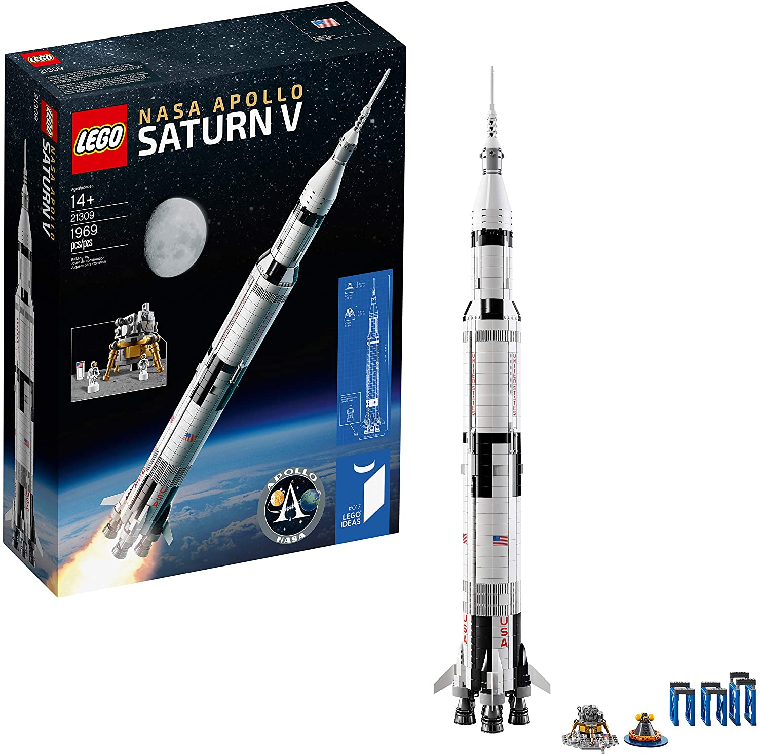 AMAZON HAS LEGO Ideas NASA Apollo Saturn V 92176 Outer Space Model Rocket for Kids and Adults, Science Building Kit (1969 Pieces) FOR $119.99