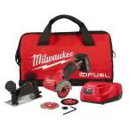 Milwaukee M12 FUEL 12-Volt 3 in. Cut Off Saw Kit with One 4.0 Ah Battery Charger and Bag $149 online and  in-store only