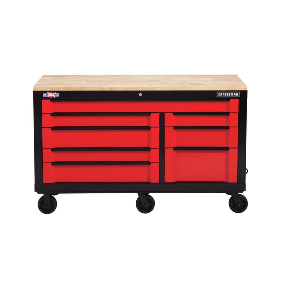 CRAFTSMAN 3000 Series 63-in W x 37-in H 8-Drawer Steel Rolling Tool Cabinet - Lowe's $798