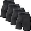 Pair of Thieves Every Day Kit Soft Cotton Long Boxer Briefs for Men Pack (4 Pack), Black/Grey, X-Large $13.99