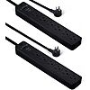 $5.86*: 2-Pack 2' Amazon Basics 6-Outlet 600 Joule Surge Protector Power Strip (Black) at Amazon