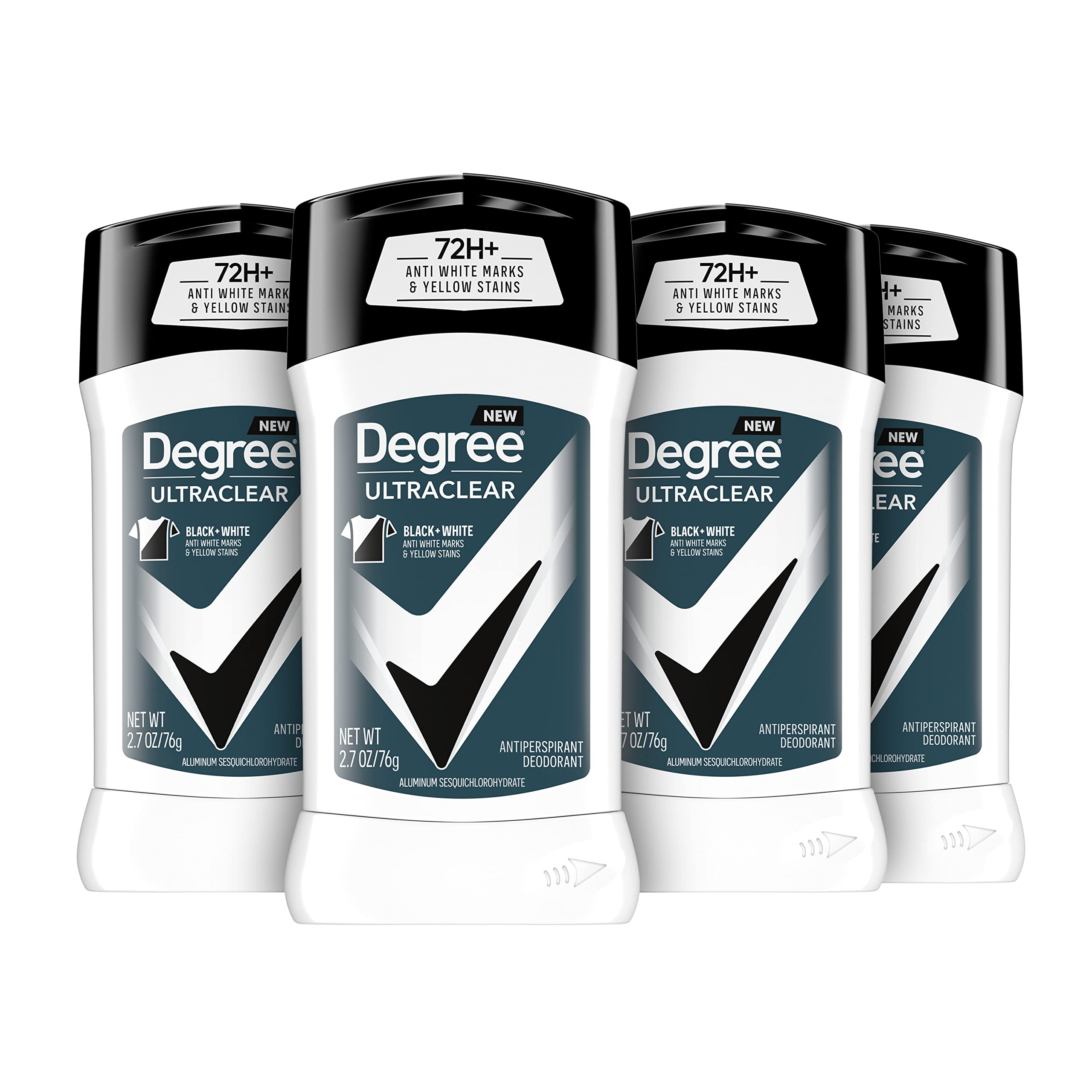 Degree Men UltraClear Antiperspirant Deodorant Black + White (4 Pack) - $11.17