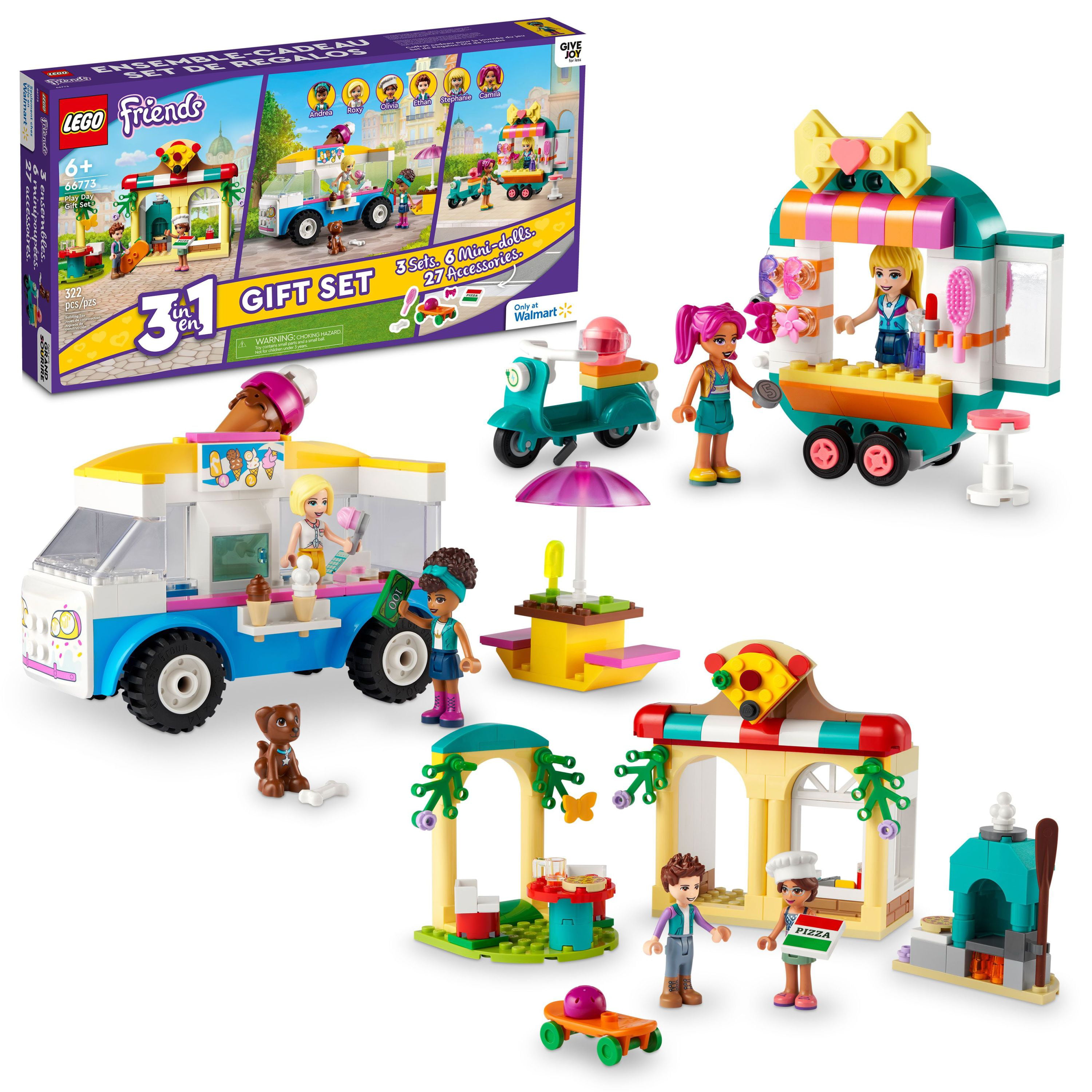 LEGO Friends 3 in 1 Play Day Gift Set Ice Cream Truck Mobile Fashion 