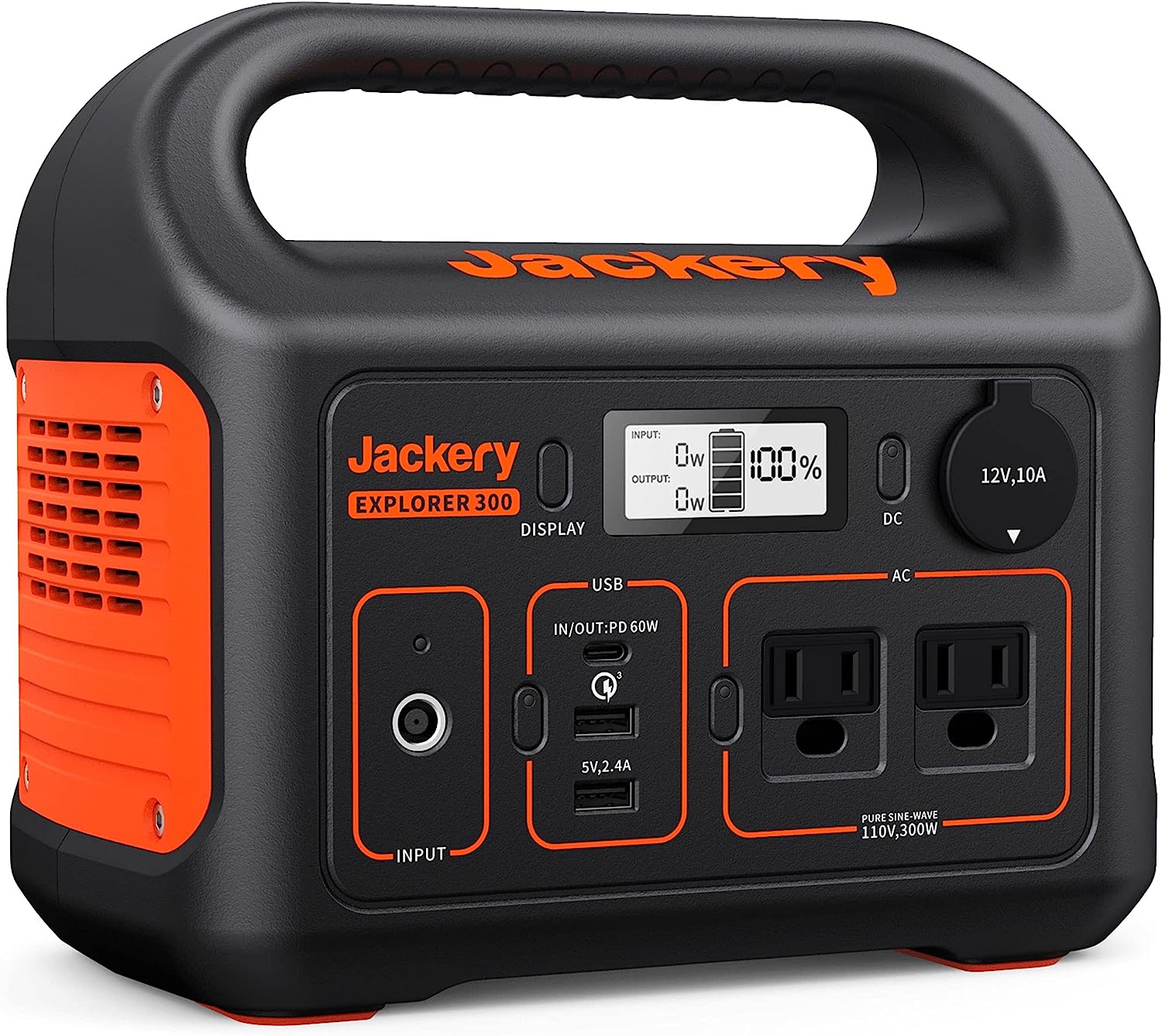 $219 Jackery Portable Power Station Explorer 300, 293Wh Backup Lithium Battery, 110V/300W Pure Sine Wave AC Outlet, Solar Generator