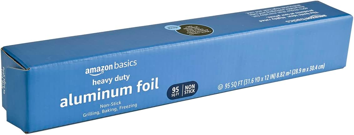 $6.48 /w S&S: Amazon Basics Heavy Duty Aluminum Non-Stick Foil, 95 Sq Ft