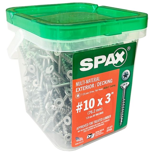Select Lowes Store: SPAX #10 x 3-in Double-barrier Multi-Material SPAX Multi-Material Exterior Wood Screws (225-Per Box) | 4191670500758 $4.97