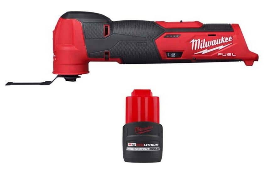 Milwaukee M12 FUEL 12V Lithium-Ion Cordless Oscillating Multi-Tool w/CP High Output 2.5 Ah Battery Pack $124.99 Home Depot