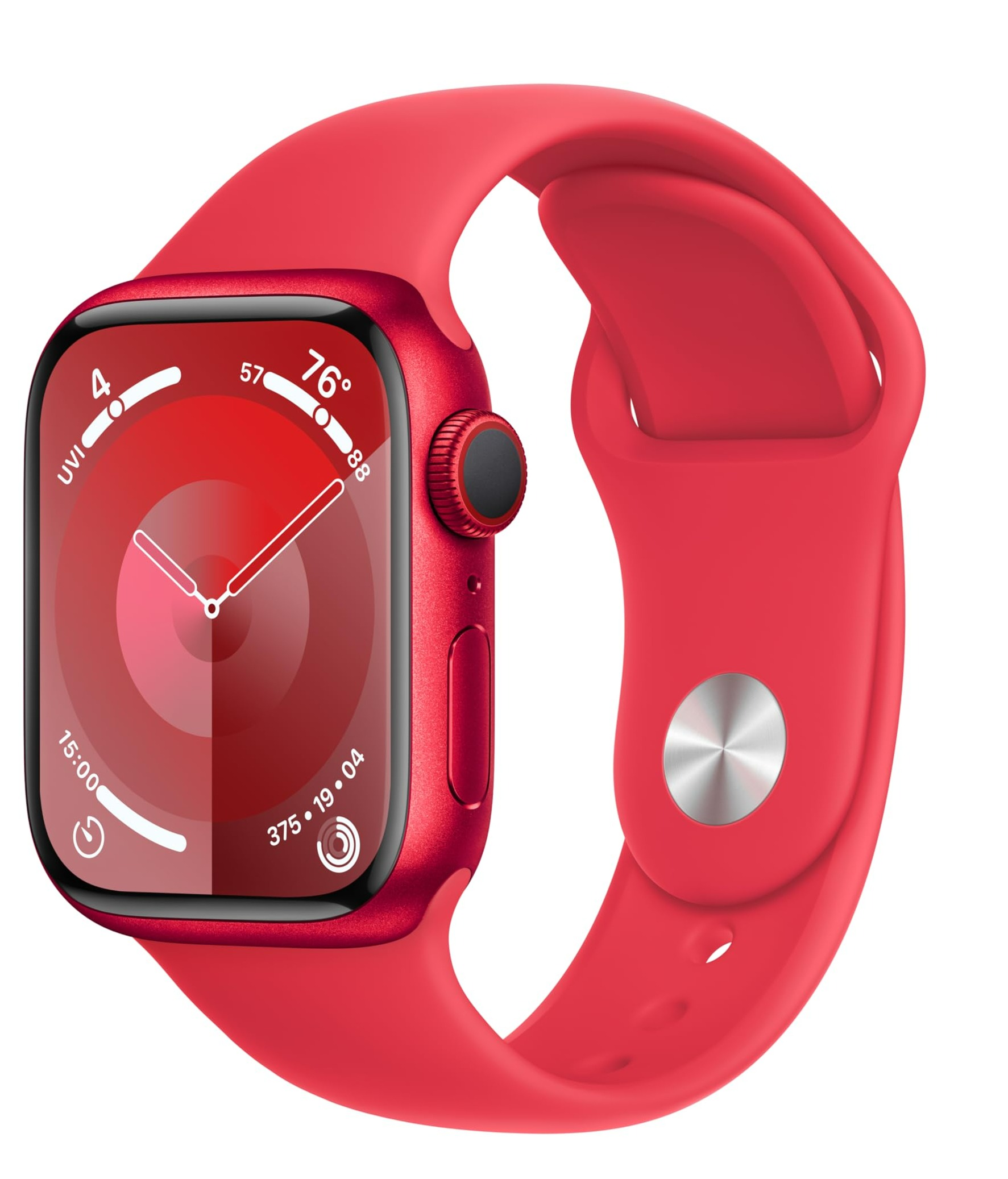 Apple Watch Series 9 [GPS + Cellular 41mm] Smartwatch with (Product) RED Aluminum Case with (Product) RED Sport Band M/L. Fitness Tracker, Blood Oxygen & ECG - $340.71
