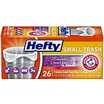 26-Count 4-Gallon Hefty Flap Tie Small Garbage Bags (Lavender & Sweet Vanilla Scent) $3.50 w/ Subscribe &amp; Save