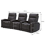 Select Costco Stores: 3-Piece Issac Leather Power Reclining Home Theater Seating $1500 + Free Shipping