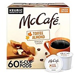 (60 Count) McCafe Toffee Almond Coffee K-Cup Pods - $29.99 - Free shipping for Prime members - $26.99