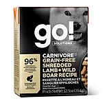 GO! SOLUTIONS Carnivore Protein Rich Wet Dog Food - Grain Free Shredded Lamb and Wild Boar - Complete &amp; Balanced Nutrition for All Life Stages, 12.5 oz - $4.49 @ Amazon.com