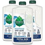 3-Pack 50-Oz Seventh Generation Hand Dish Wash Refill (Free & Clear) $17.10 w/ Subscribe &amp; Save