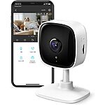 TP-Link Tapo 1080P Indoor Security Camera for Baby Monitor, Dog Camera w/ Motion Detection, 2-Way Audio Siren, Night Vision, Cloud &amp; SD Card Storage, Works w/ Alexa &amp; Goo - $15.99