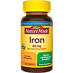 180-Count Nature Made Iron 65 mg Tablets $4.60 w/ Subscribe &amp; Save