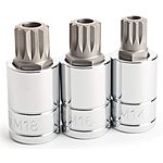 $6.69: 3-Piece Titan Tamper Resistant XZN Triple Square Bit Socket Set (16083) at Amazon