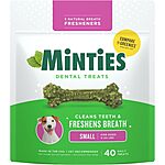16-Oz Minties Dog Dental Bone Treats (Small, 40 Treats Total) 2 for $8.95 w/ Subscribe &amp; Save