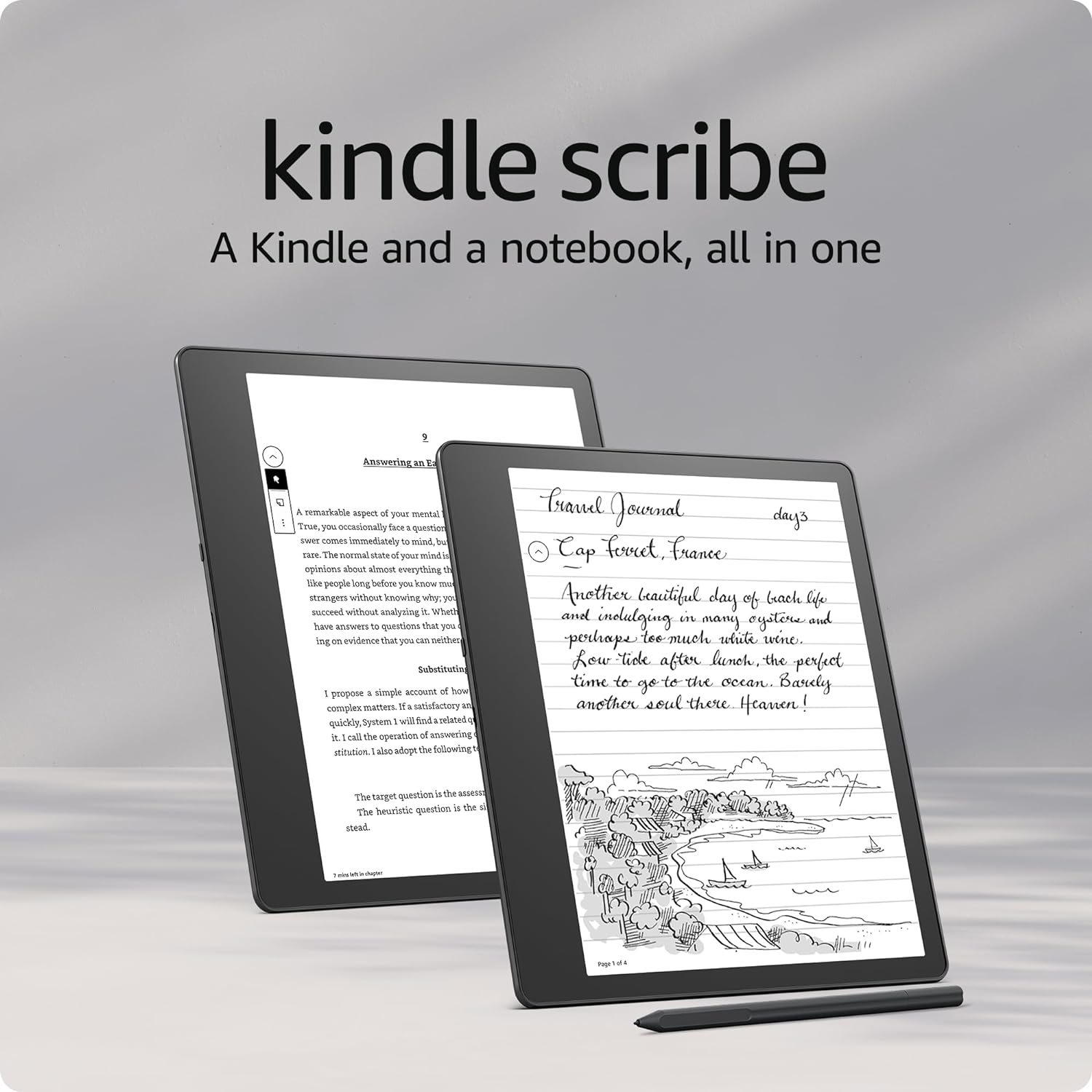 Amazon Kindle Scribe (16 GB) with Premium Pen $279.99 or basic pen $254.99
