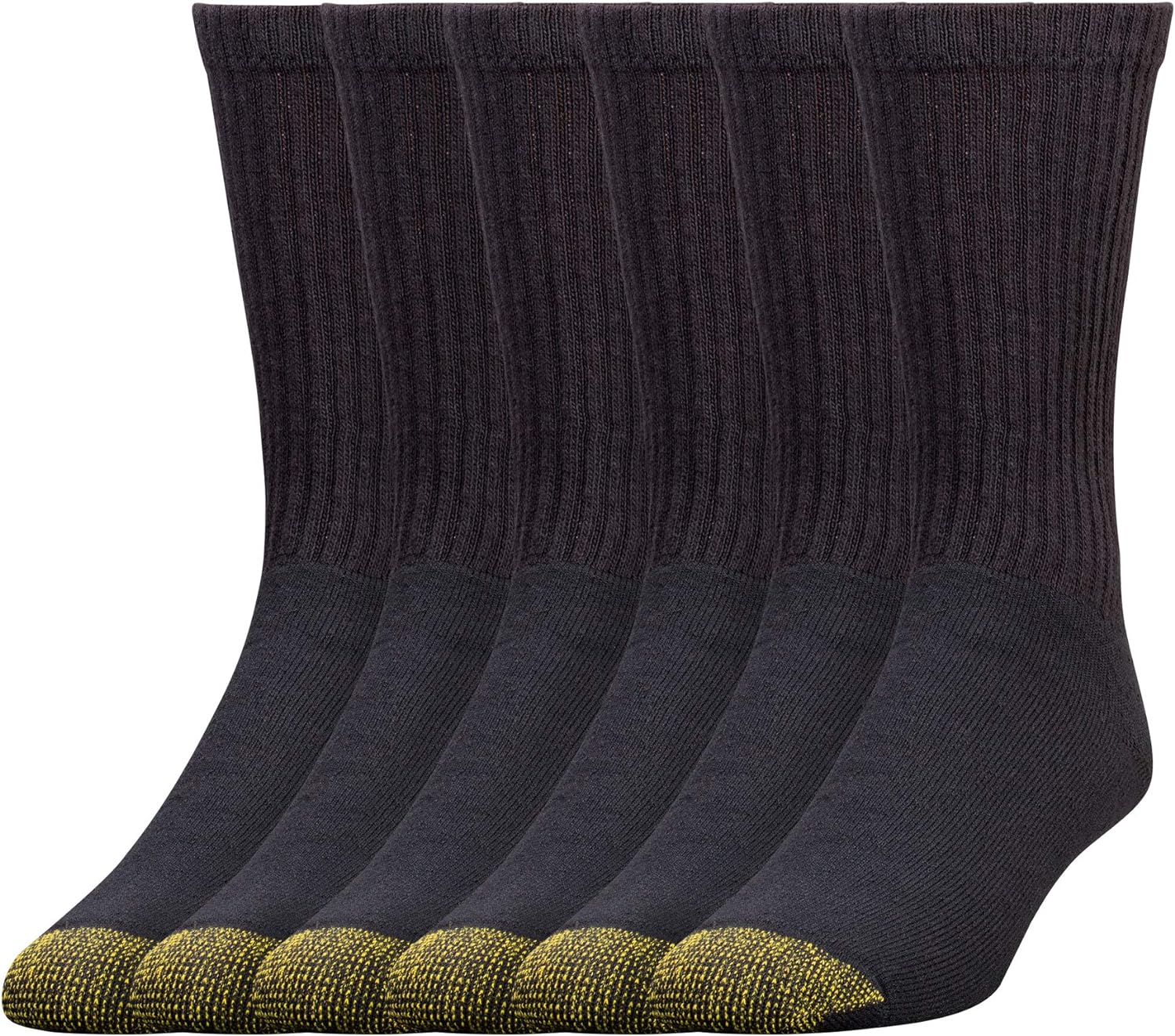 GOLDTOE Men's 656S Cotton Crew Athletic Socks, Multipairs - $12.32 Amazon