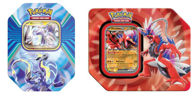 YMMV Pokémon Scarlet & Violet Series V-Tin & Window Tin (Miraidon & Koraidon) - $34.99 Costco