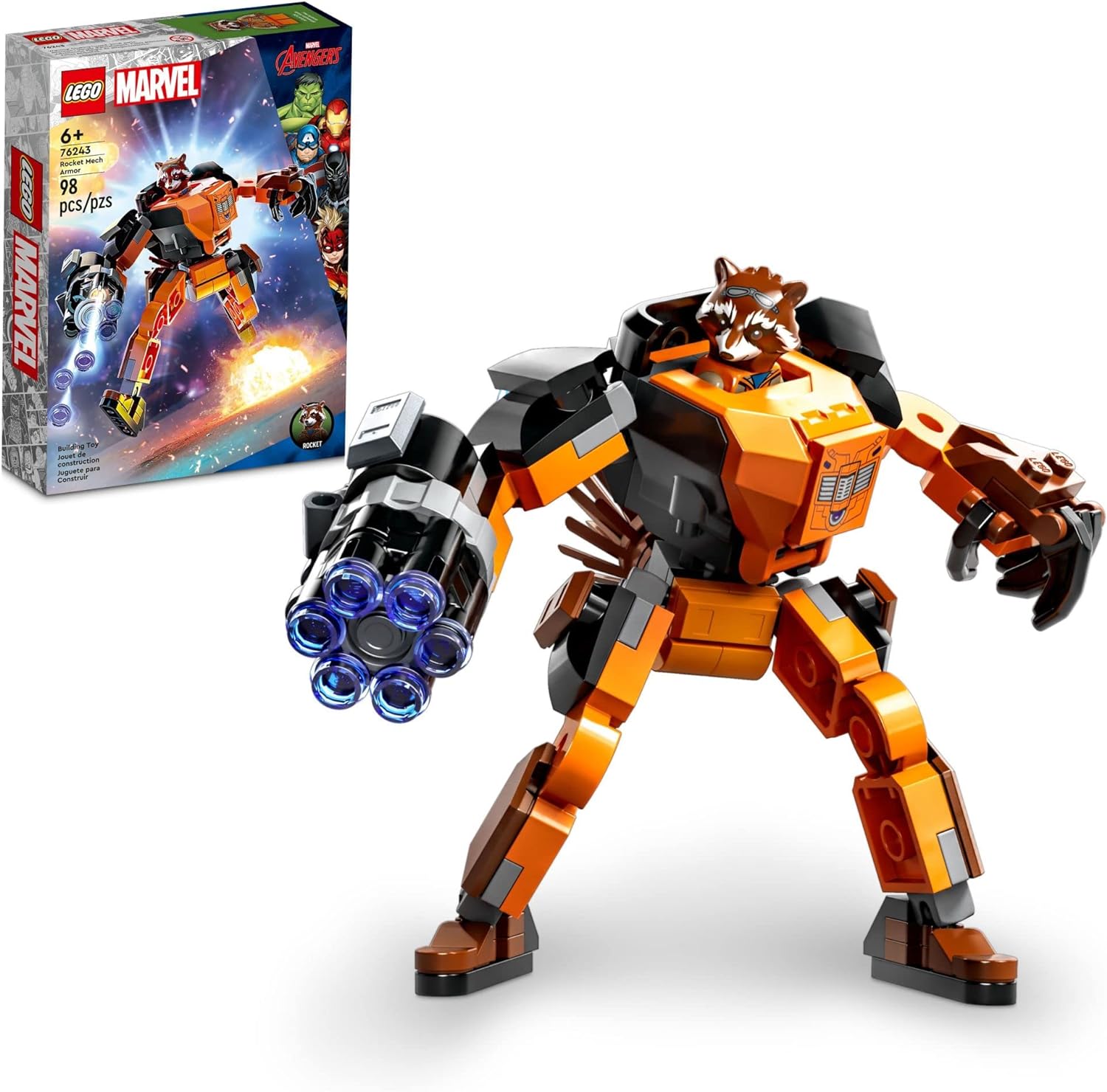 $11.75: LEGO Marvel Rocket Mech Armor (76243) Amazon