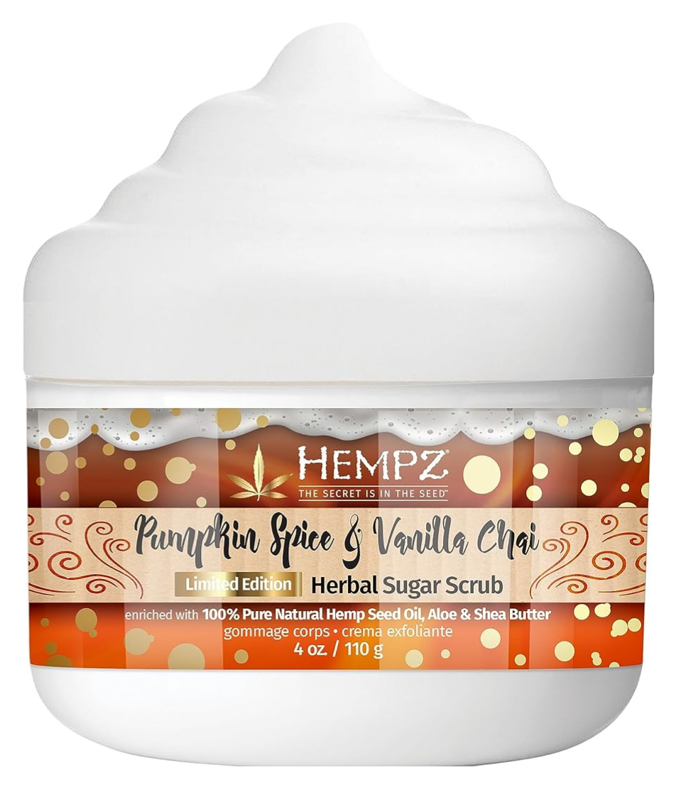 $3.75 w/ S&S: 4-Oz Hempz Scented Herbal Sugar Exfoliating Body Scrub (Pumpkin Spice & Vanilla Chai) @ Amazon