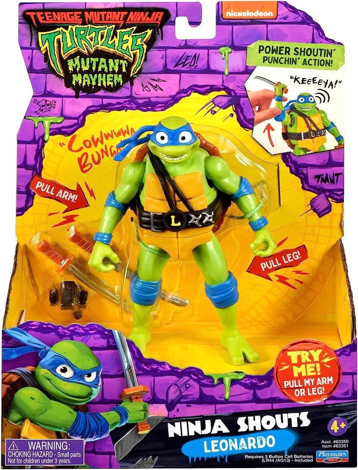 $4.86: Teenage Mutant Ninja Turtles: Mutant Mayhem 5.5” Leonardo Deluxe Ninja Shouts Figure @ Amazon