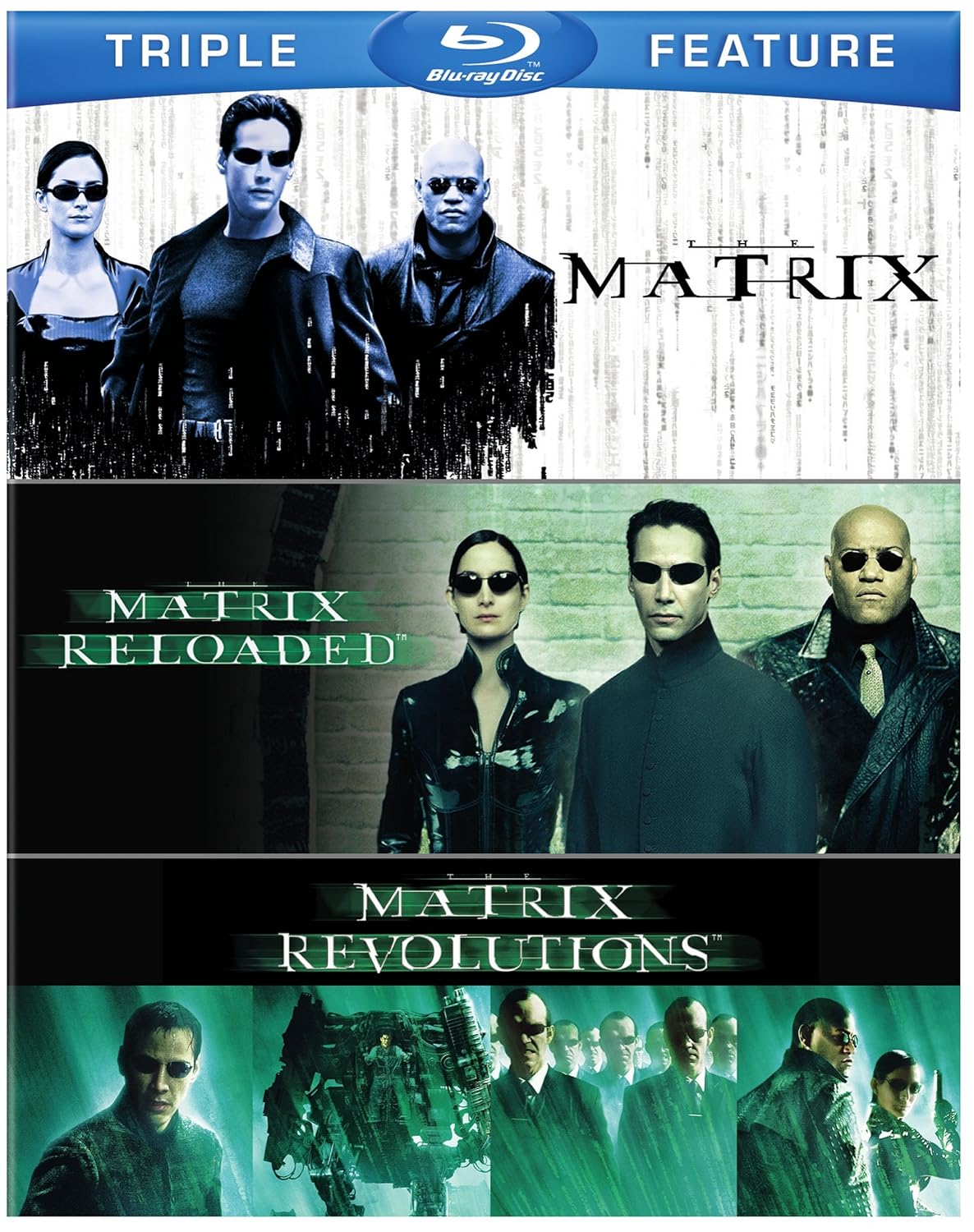 $9: The Matrix / The Matrix Reloaded / The Matrix Revolutions (Blu-ray) @ Amazon