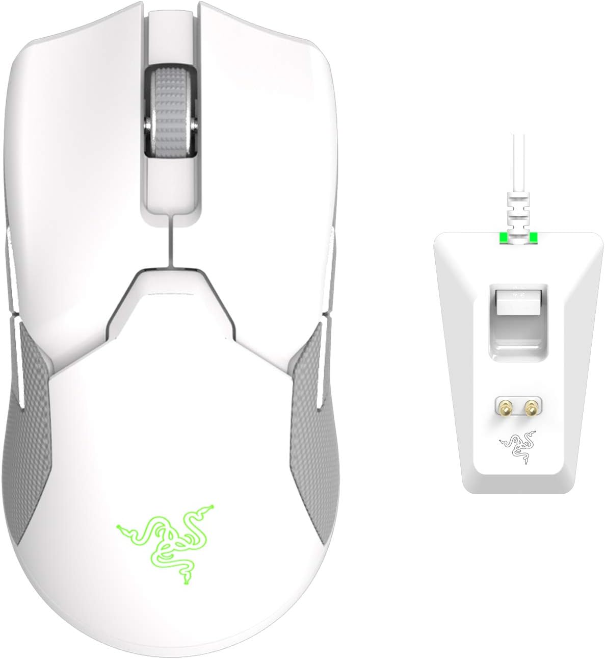 Amazon.com: Razer Viper Ultimate Lightweight Wireless Gaming Mouse & RGB Charging Dock: Hyperspeed Wireless Technology - 20K DPI Optical Sensor - 74g Lightweight - White $84.99