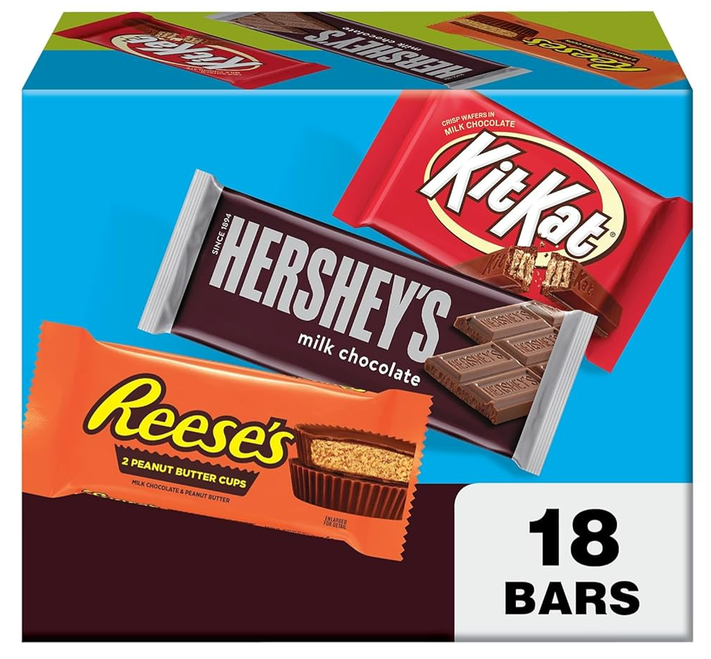 [S&S] $11.80: 18-Count Hershey Full Size Candy Bar Assorted Variety Box @ Amazon