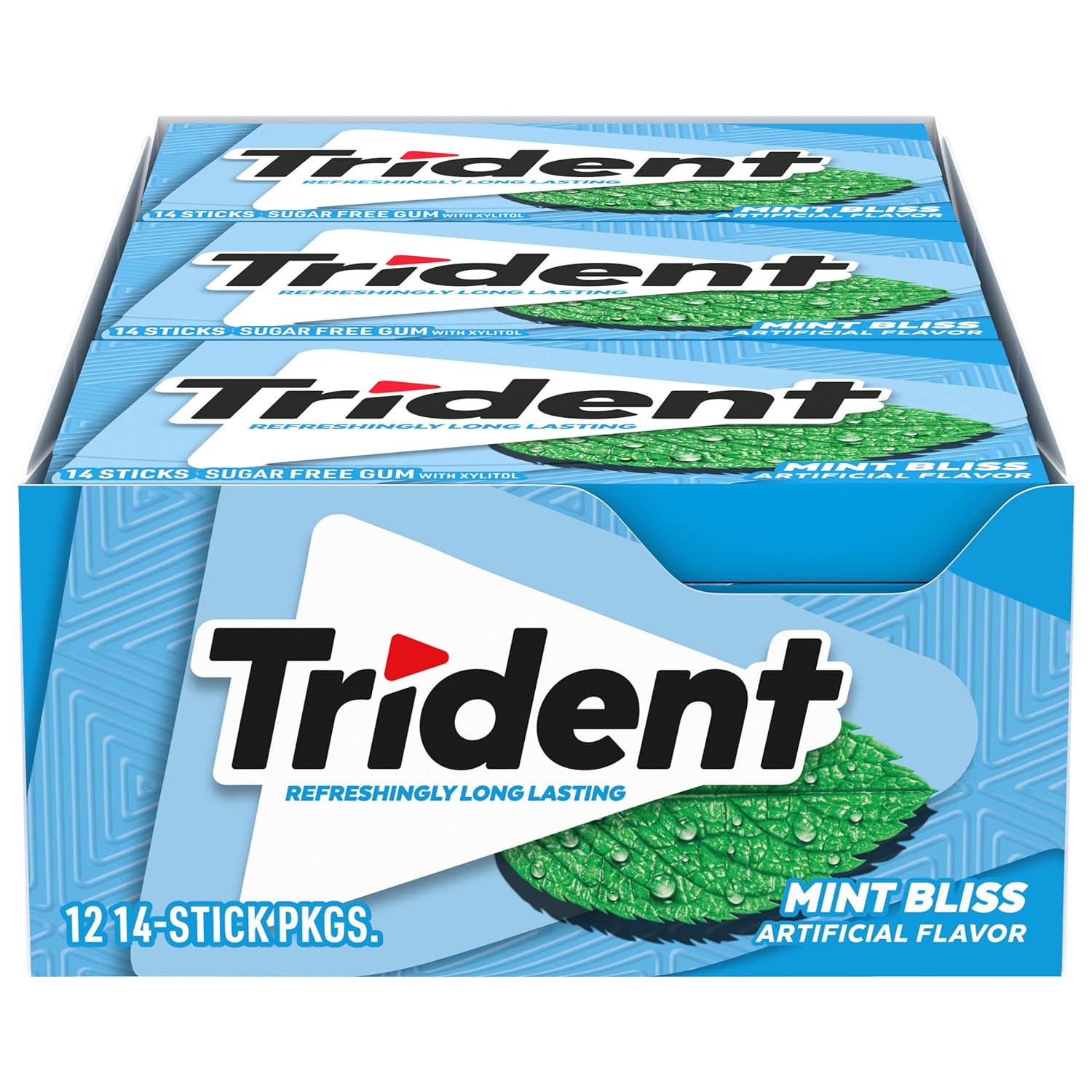 [S&S] $9.89: Trident Mint Bliss Sugar Free Gum, 12 Packs of 14 Pieces (168 Total Pieces) @ Amazon