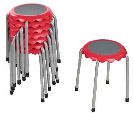 8-Piece ECR4Kids Daisy Stackable Stool Set (Red) $38 Free Shipping w/ Prime