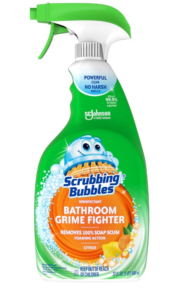 Scrubbing Bubbles Disinfectant Bathroom Grime Fighter Spray, Citrus, 32 fl oz [Quantity 2] [Subscribe & Save] $5.83 @ Amazon