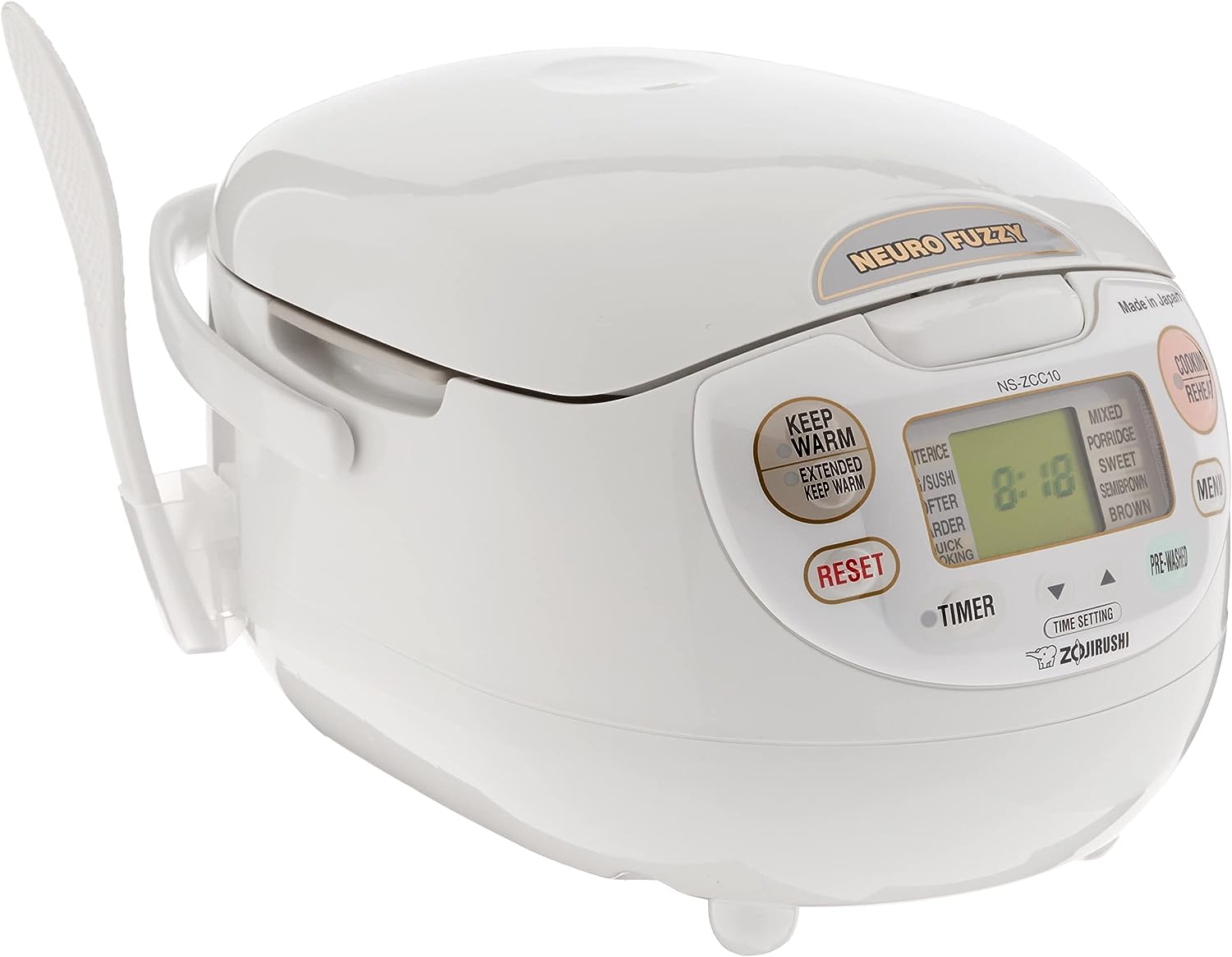 Zojirushi NS-ZCC10 5-1/2-Cup Neuro Fuzzy Rice Cooker and Warmer, Premium White $179.99 @ Amazon