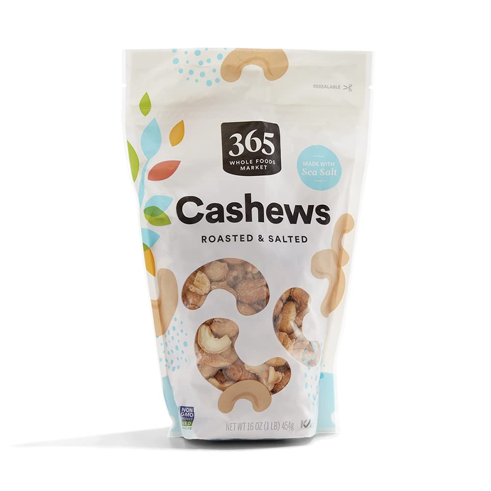 16-Oz 365 by Whole Foods Market Roasted & Salted Cashews $5.45 w/ S&S + Free Shipping w/ Prime or on orders over $35