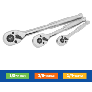 Lowe s Clearance Kobalt 3 Piece 90 Tooth Standard Ratchet Set 1