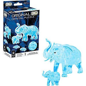 BePuzzled | Elephant and Baby Original 3D Crystal Puzzle, Ages 12 and Up, 46 $6.93 @ Amazon