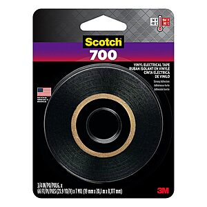 [S&S] $1.90: 3M Scotch 700 Electrical Tape, 3/4 in x 66 ft x 7 mil at Amazon