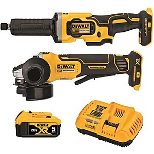 DEWALT 20V MAX Angle Grinder and Die Grinder, Cordless 2-Tool Set with Battery and Charger (DCK203P1) - Amazon.com $279