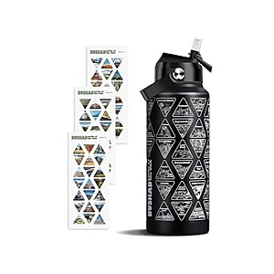 32-Oz National Parks Water Bottle w/ Bucket List Stickers (Black, White) $14.99 + Free Shipping w/ Prime