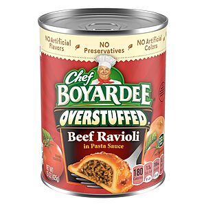 15-Oz Chef Boyardee Overstuffed Beef Ravioli <img src=