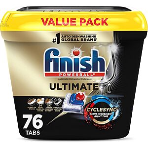 76-Count Finish Ultimate Powerball Automatic Dishwasher Detergent Pods .20 w/ Subscribe & Save + Free Shipping
