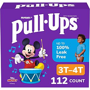 112-Ct Huggies Pull-Ups Potty Training Pants, 3T-4T (Boys/Girls) $22.68 or less w/ S&S @ Amazon