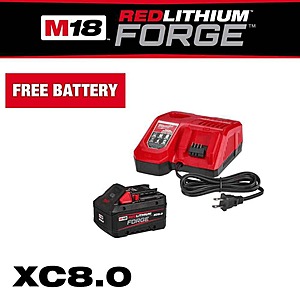 M18 FORGE Starter Kit with 8.0Ah Battery and Rapid Charger+ Free M18 Fuel Impact Driver or 5AH battery  at Home Depot $279+ Free Shipping