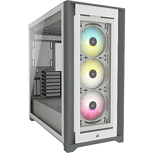 CORSAIR iCUE 5000X RGB Tempered Glass Mid-Tower ATX PC Smart Case .60 + Free Shipping