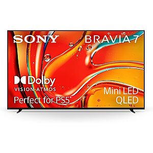 65" Sony BRAVIA 7 Mini LED 4K QLED LCD Smart TV (2024) $1000 + Free Shipping