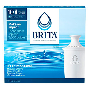 $32.49 10-Pack Brita Replacement Water Filters at Costco Free Shipping