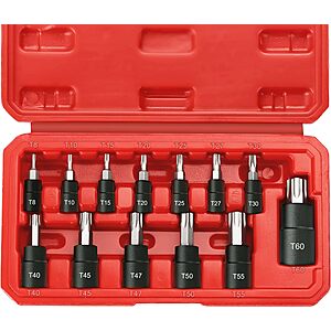 13-Pc RIMKOLO Torx Bit Socket Set .75