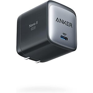 Anker 715 Nano II 65W GaN II PPS USB-C Fast Charger $22 