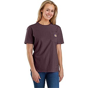 $11.99 | Carhartt Women&rsquo;s Loose Fit Heavyweight Short-Sleeve Pocket T-Shirt at Amazon